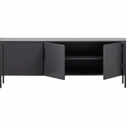 Woood Gunnar tv meubel 154 cm grenen matzwart [fsc]