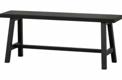 Woood Imme Bankje Hout Zwart 110cm