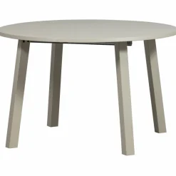 Woood Janne uitschuifbare eettafel rond eiken dakargrau [fsc]