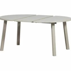 Woood Janne uitschuifbare eettafel rond eiken dakargrau [fsc]