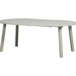 Woood Janne uitschuifbare eettafel rond eiken dakargrau [fsc]