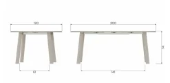 Woood Janne uitschuifbare eettafel rond eiken dakargrau [fsc]