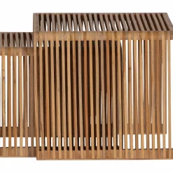 Woood Jasmijn Bijzettafel Recycled Teak Naturel - Set Van 2