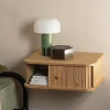 Woood Jena hangend nachtkastje links/rechts hout naturel