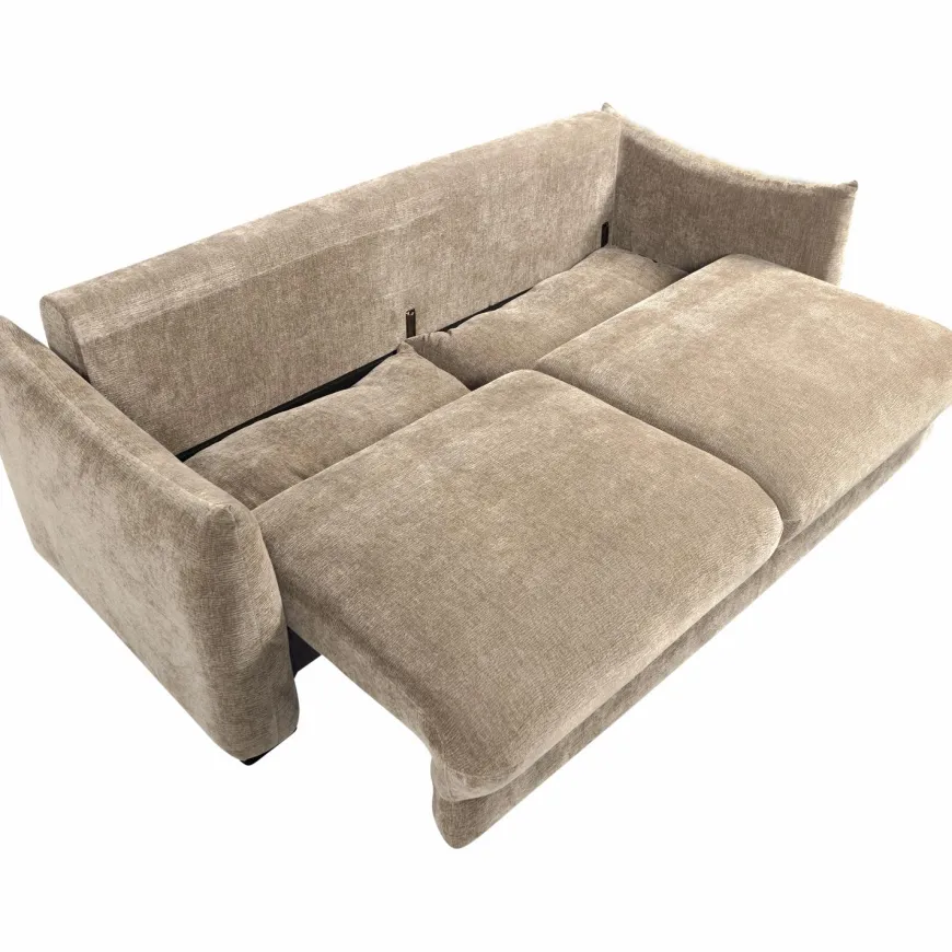 Woood Jonne 3-Zits Slaapbank Chenille Naturel