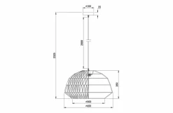 Woood Kace Hanglamp Jute Zwart Ø45cm