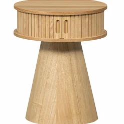 Woood Karri nachtkastje rond hout naturel