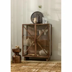 Woood Kella 2-deurs kast mango hout bruin