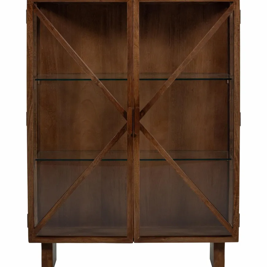 Woood Kella 2-deurs kast mango hout bruin