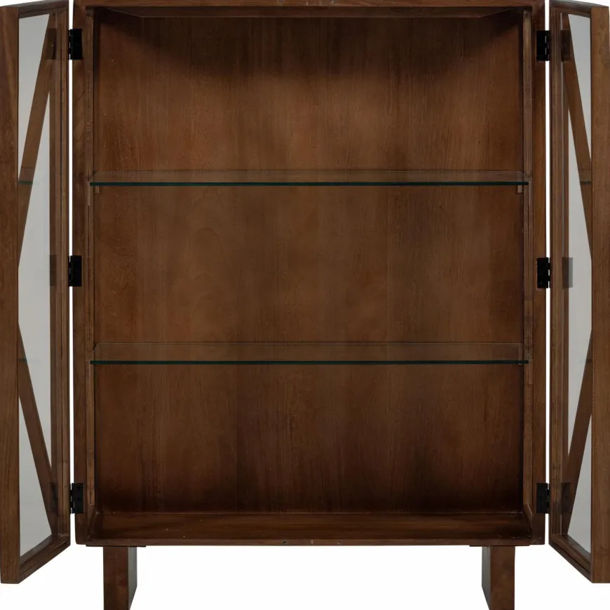Woood Kella 2-deurs kast mango hout bruin