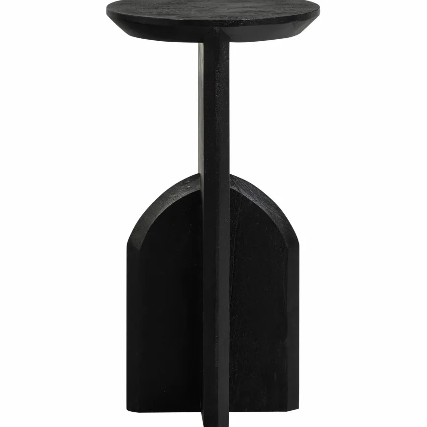 Woood KIONI smalle bijzettafel acacia hout zwart