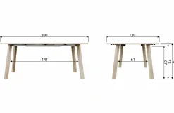 Woood Lange Jan Uitschuifbare Eettafel Rond Eiken Sydney [fsc]