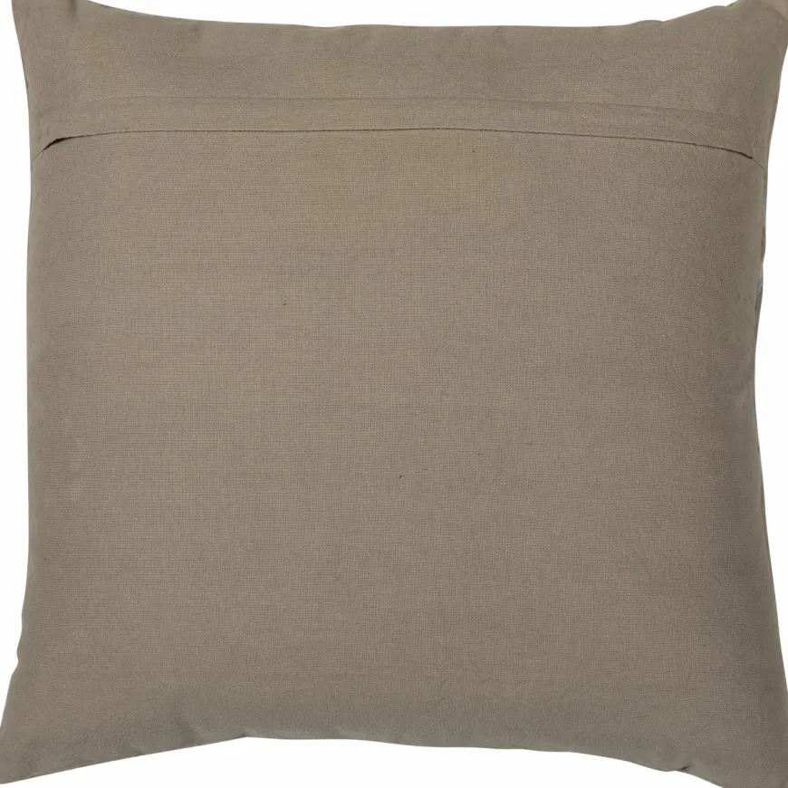 Woood Laon kussens velvet naturel/blauw - set van 3