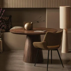 Woood Limit eetkamertafel rond mango hout walnoot ø130cm