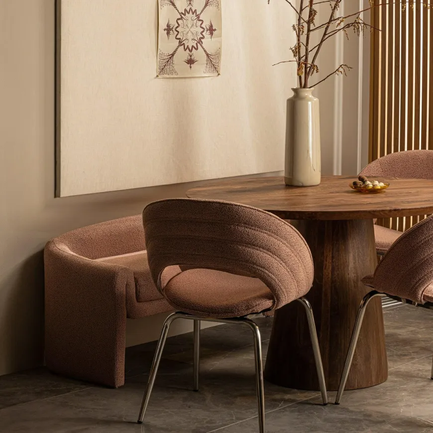 Woood Limit eetkamertafel rond mango hout walnoot ø130cm