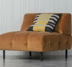 Woood Lloyd Fauteuil Gewassen Fluweel Cinnamon