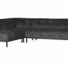 Woood Lloyd Hoekbank Links Gewassen Fluweel Cast Iron
