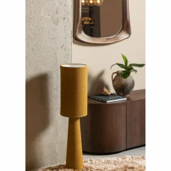 Woood LOFT tafellamp metaal/boucle tapenade 90xO22CM