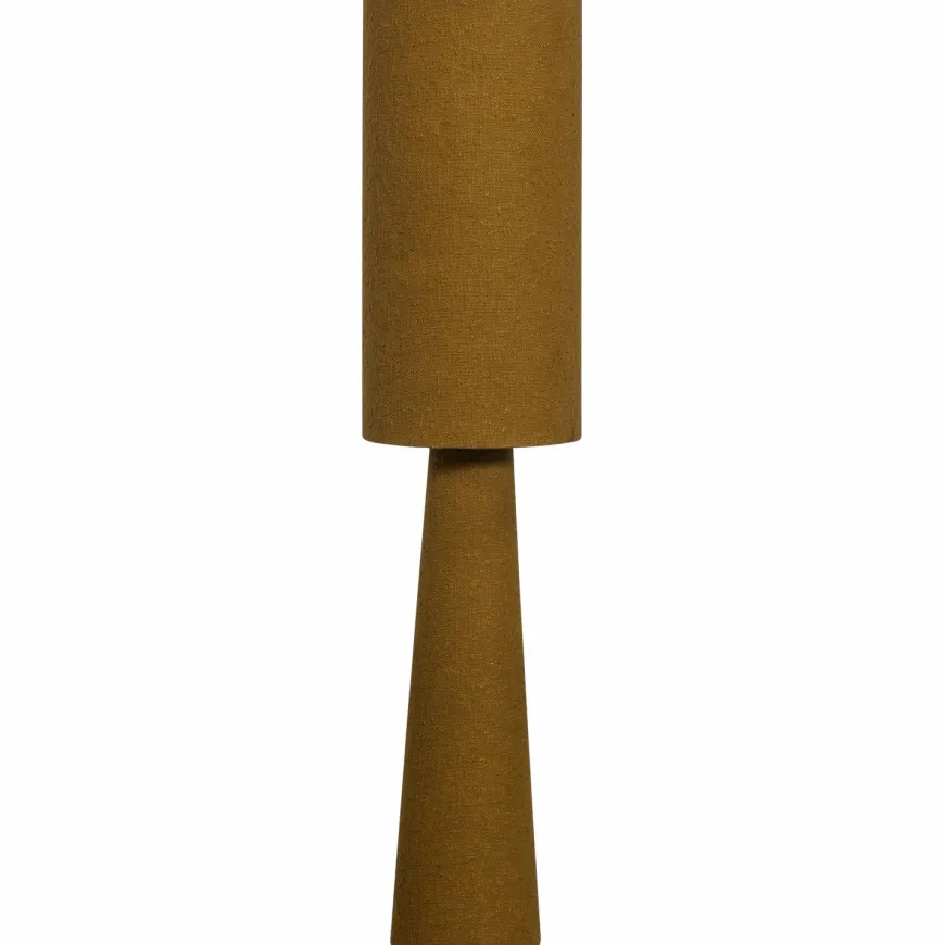 Woood LOFT vloerlamp metaal/boucle tapenade 130xO30CM