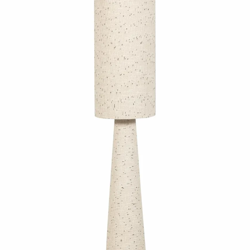 Woood Loft vloerlamp metaal/boucle naturel met stippen 130xo30cm