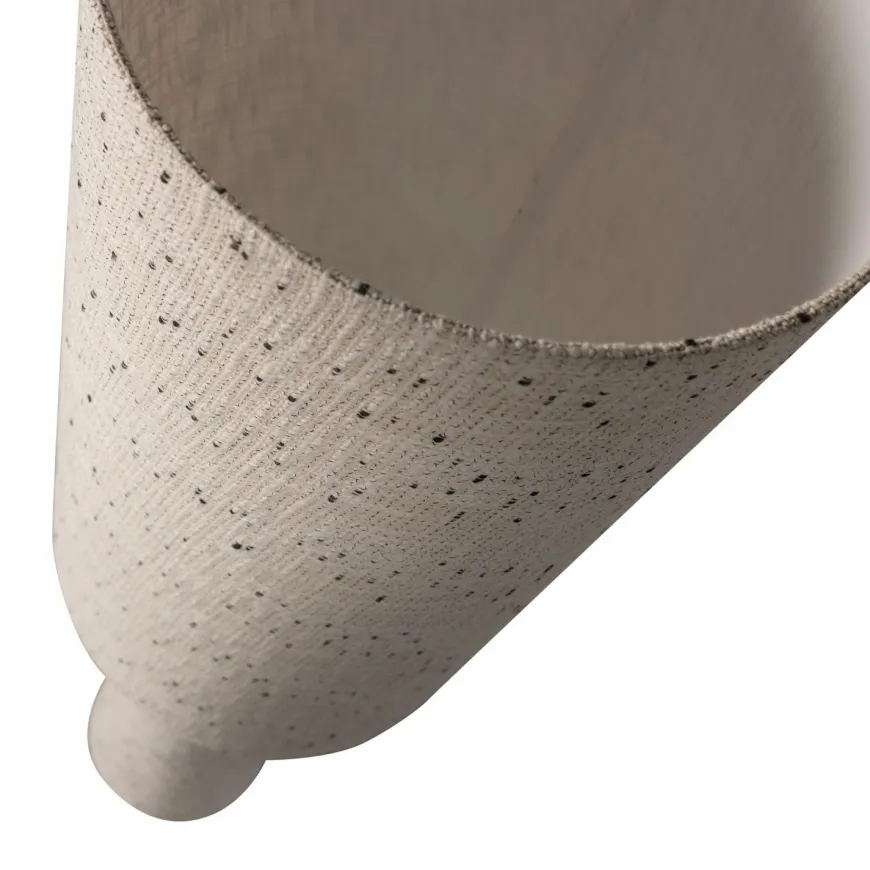 Woood Loft vloerlamp metaal/boucle naturel met stippen 130xo30cm