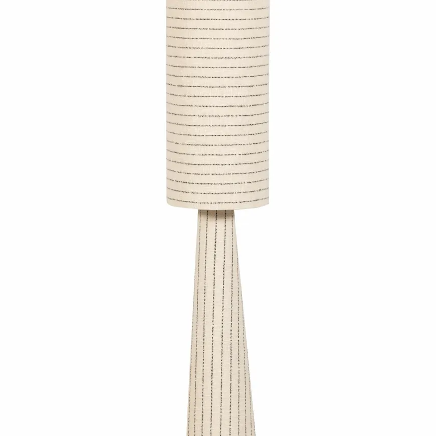 Woood Loft vloerlamp metaal/boucle naturel met strepen 130xo30cm