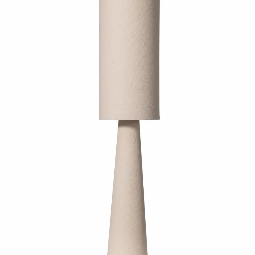 Woood Loft vloerlamp metaal/bouclé naturel 130xø30cm
