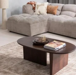 Woood Lovi vloerkleed polyester/katoen taupe 170x240cm