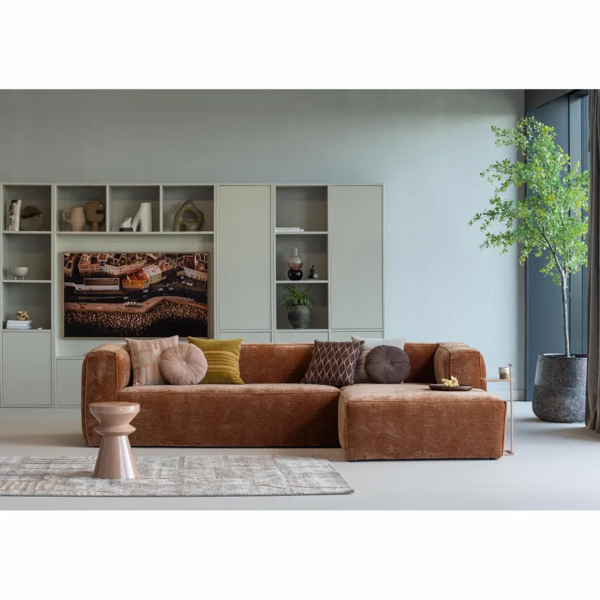 Woood Lovi vloerkleed polyester/katoen taupe 170x240cm