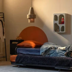 Woood Lucy eenpersoons onderschuifbed metaal zwart 90x200cm