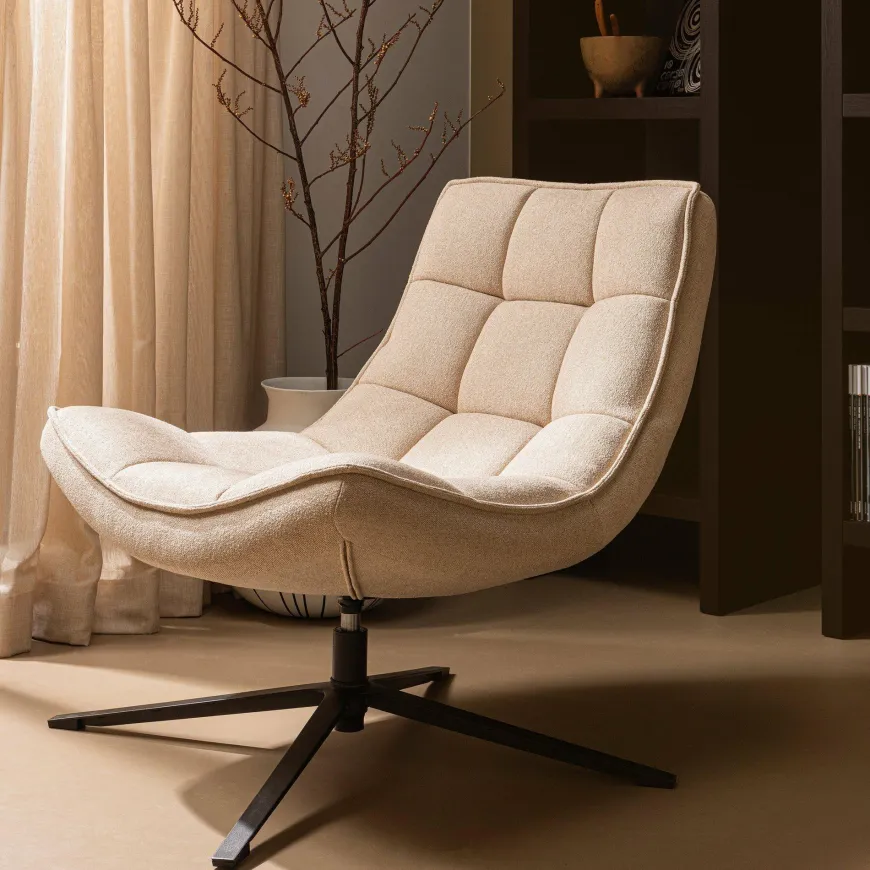 Woood Maudi draaifauteuil naturel