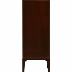 Woood MERGE ladekast 6 lades hout bruin/rood