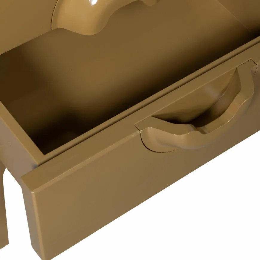 Woood MERGE ladekast/nachtkastje 2 lades hout honinggeel