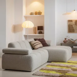 Woood MESI kussen met streep aubergine/beige 40x60CM