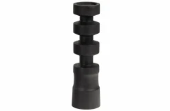 Woood Midi Kandelaar Mango Hout Zwart 41cm
