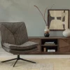 Woood Milaro draaifauteuil bruin melange