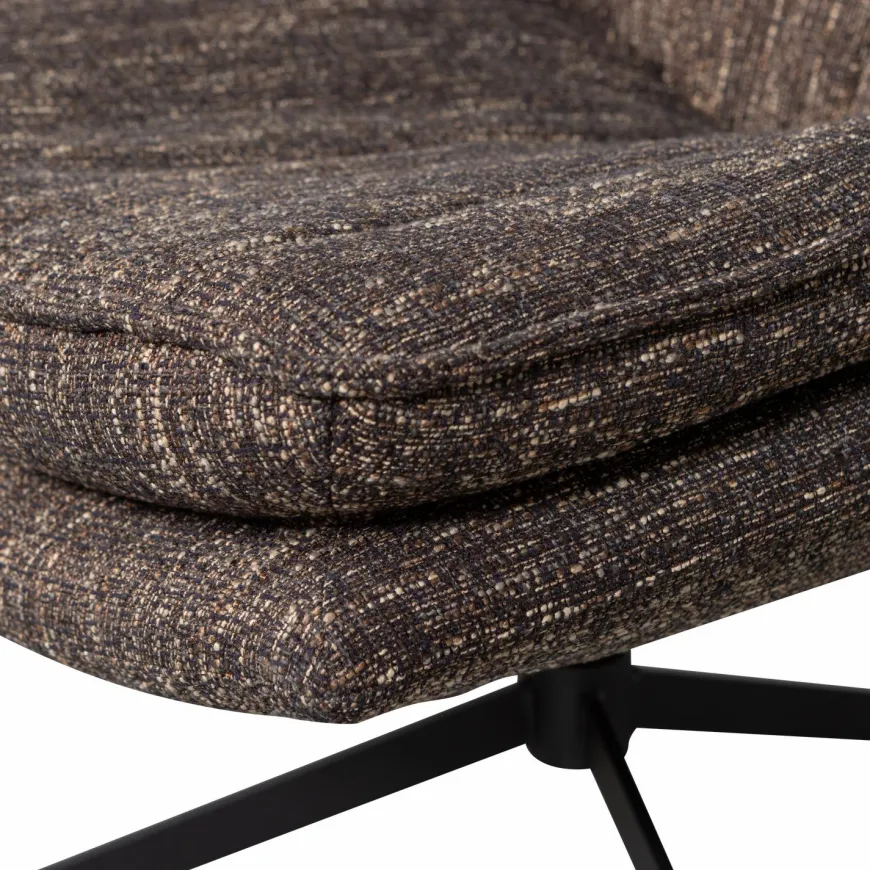 Woood Milaro draaifauteuil bruin melange