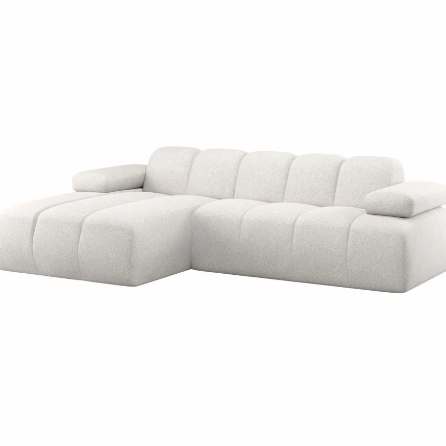Woood Mojo Chaise Longue Bank Links Wollig Ecru