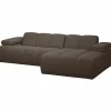 Woood MOJO chaise longue rechts boucle bruin melange