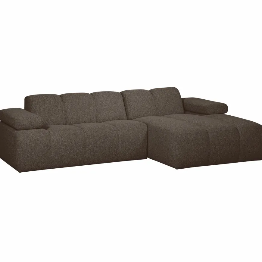 Woood MOJO chaise longue rechts boucle bruin melange