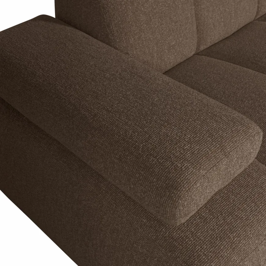 Woood MOJO chaise longue rechts boucle bruin melange
