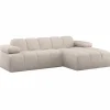 Woood Mojo Chaise Longue Bank Rechts Ribstof Ecru