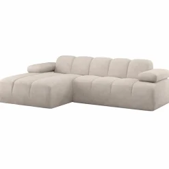 Woood Mojo Chaise Longue Bank Links Ribstof Ecru