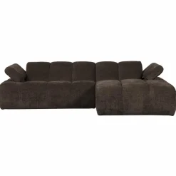 Woood Mojo chaise longue bank rechts ribstof bruin