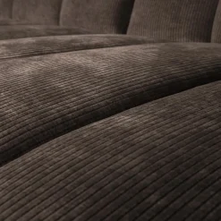 Woood Mojo chaise longue bank rechts ribstof bruin