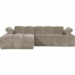 Woood Mojo chaise longue bank links ribstof donkerzand