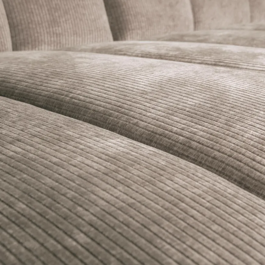 Woood Mojo chaise longue bank links ribstof donkerzand