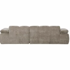 Woood Mojo chaise longue bank rechts ribstof donkerzand