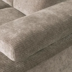 Woood Mojo chaise longue bank rechts ribstof donkerzand