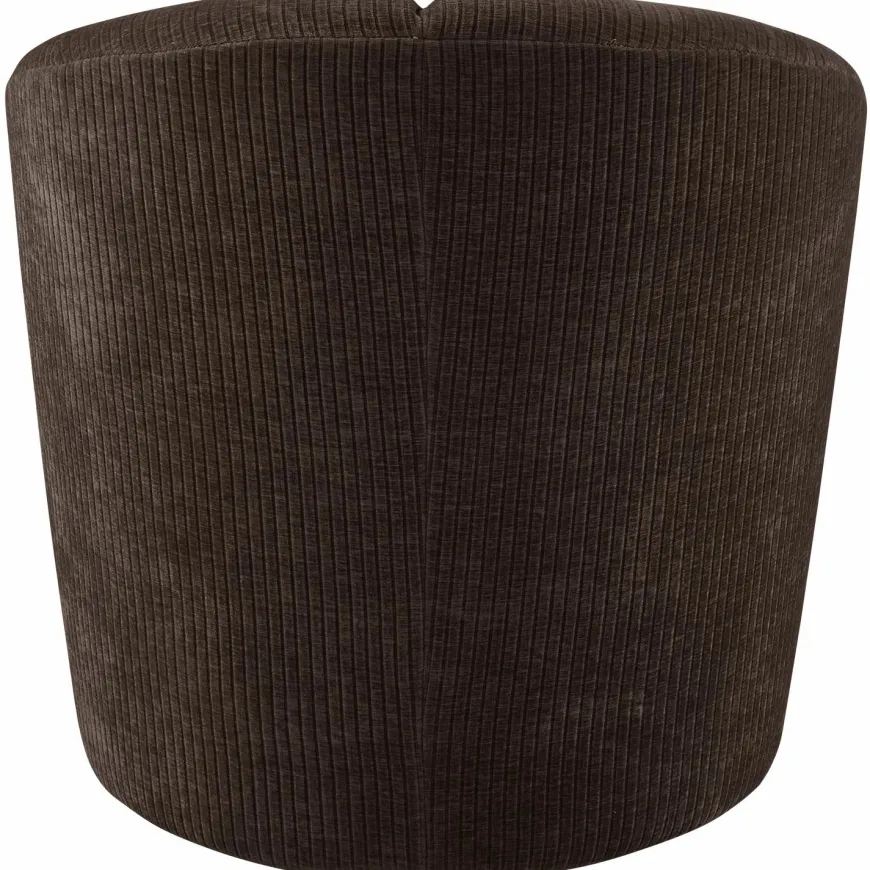 Woood MOJO draaifauteuil geweven ribstof bruin